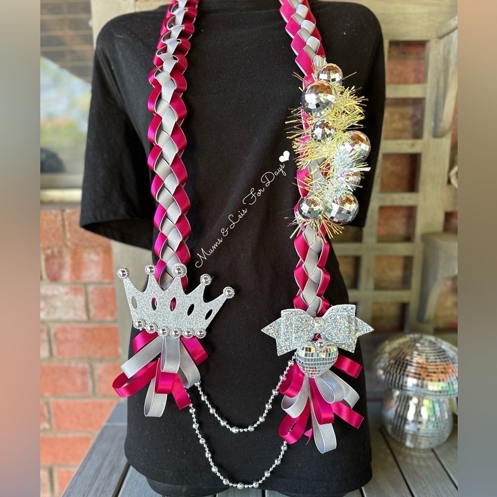 Disco Ball Birthday Graduation Lei Senior Anniversary Custom Made All colors